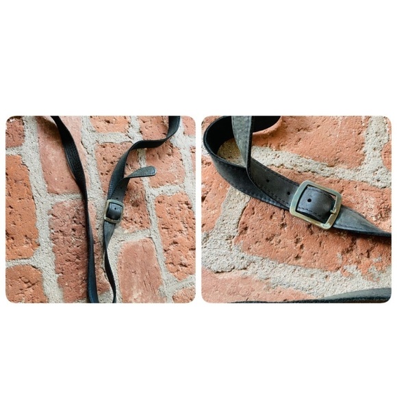 Veggio Fringed Cowgirl Distressed cross body black leather flap bag paisley - Picture 11 of 16